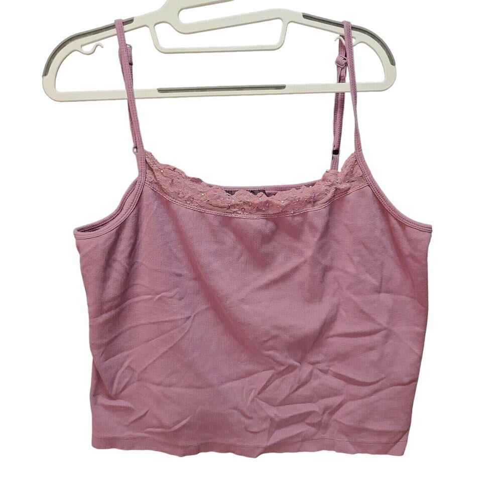Venezia Womens Tank Top Purple Size 18/20 Cotton Blend Adjustable Straps Stretch